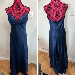 Long Navy womens formal dress